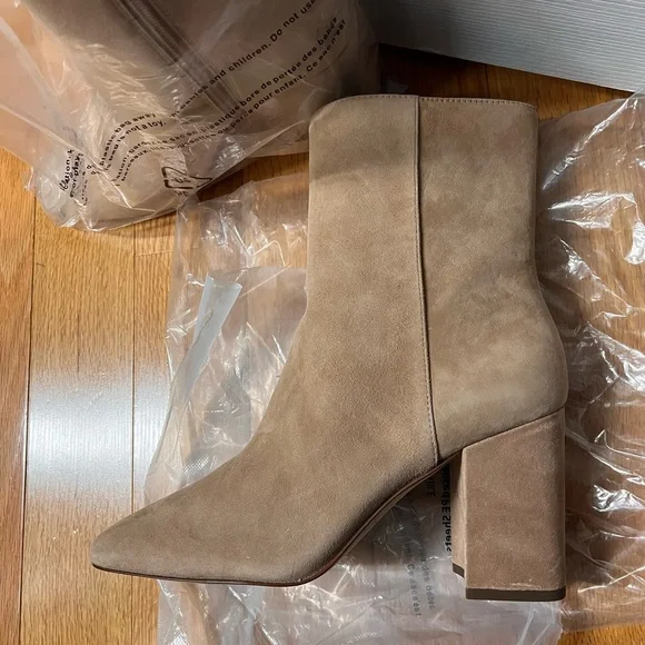 Ann Taylor Suede Block Heel Booties - Picture 3 of 3